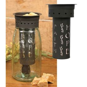 Faith Hope Love Quart Mason Jar Wax Warmer Kit - Box of 4