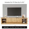 78'' Modern TV Stand with 6 Cabinets& 2 Open Compartments, Entertainment Center for TVs up to 90'', Television Console for Living Room, Bedroom
