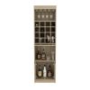 Being Kava Bar Cabinet, Double Door, Two Shelves, Sixteen Built-in Wine Rack -Light Pine