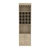 Being Kava Bar Cabinet, Double Door, Two Shelves, Sixteen Built-in Wine Rack -Light Pine
