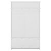 Hall Tree with Top Shelf and Storage Bench, Hallway Shoe Cabinet with Sliding Doors, Coat Rack with 5 Hanging Hooks for Entryways Hallways,White