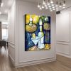 Framed Canvas Wall Art Decor Abstract Style Painting, Cocktail Wine Bottle Painting Decoration For Bar, Restrant, Kitchen, Dining Room