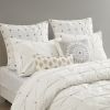 3 Piece Elastic Embroidered Cotton Duvet Cover Set