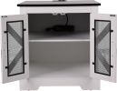 Wood Mid Century Modern Night Stand with Charging Station, Drawers and Adjustable Divider