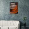 Abstract Art Orange Orb Canvas Print Design By HadiArts