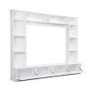ON-TREND Large Wall Unit Entertainment Center with Bookshelves for TVs Up to 78'', Modern TV Console with Cabinets and Open Shelves